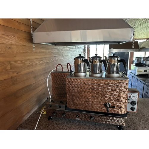 3Lü Antik Full Otomatik Meşale Çay Kazanı