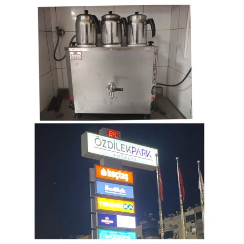 3lü inox yekpare vizyon özdilekpark antalya